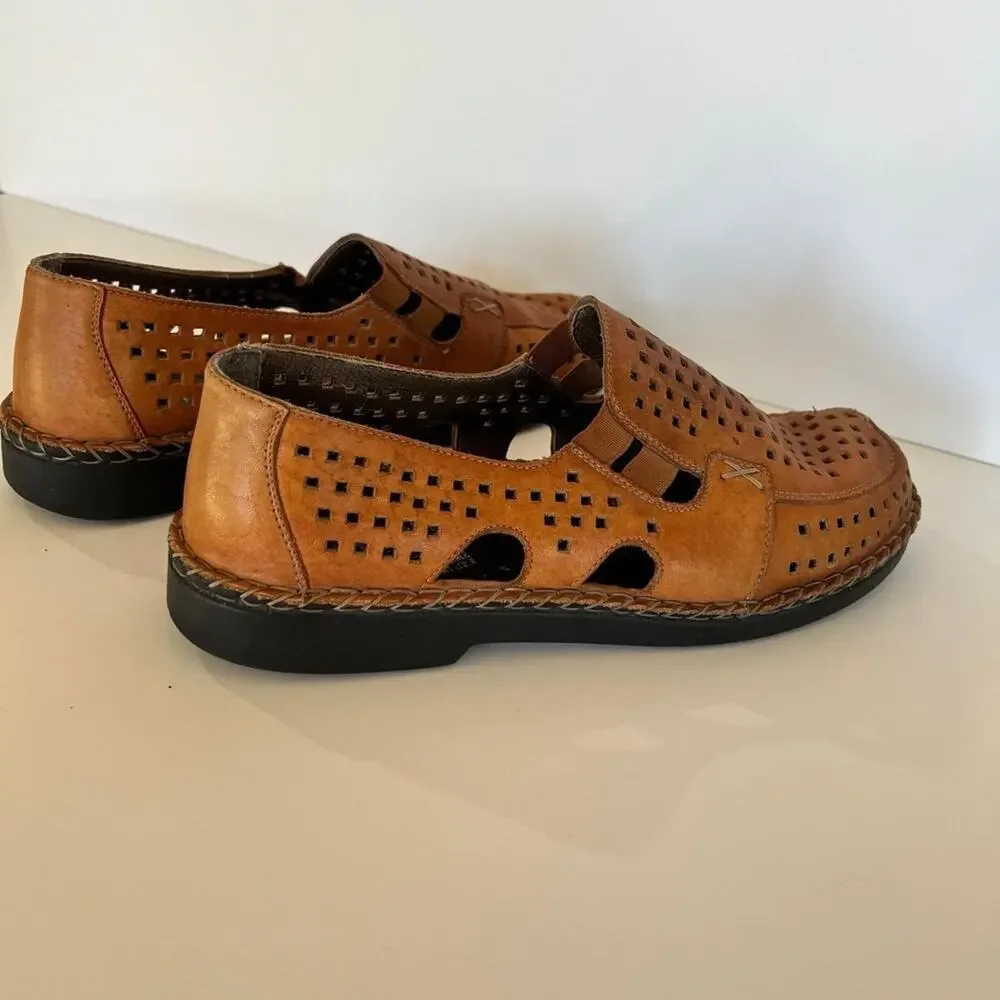 Rieker Anti-stress Brown Leather Comfort Shoe, Women’s size 11 1/2